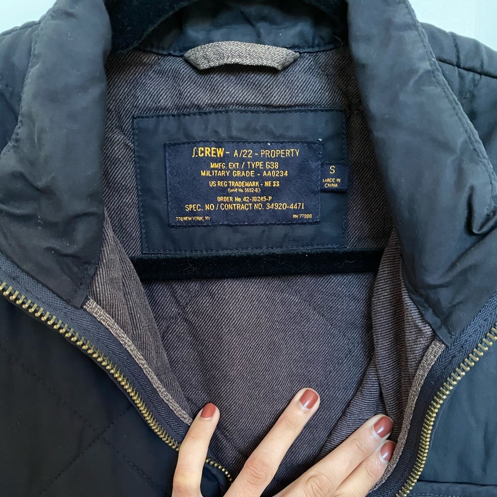 JCREW MENS MILITARY PUFFER VEST